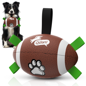 Dog Football Toy with Straps??Large Dogs ?C 8 inch