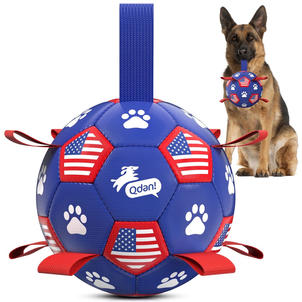 Navy Bue Dog Soccer Ball with Straps ?C 5 inch to 9 inch