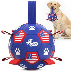 Navy Bue Dog Soccer Ball with Straps | Large Dogs ?C 8 inch